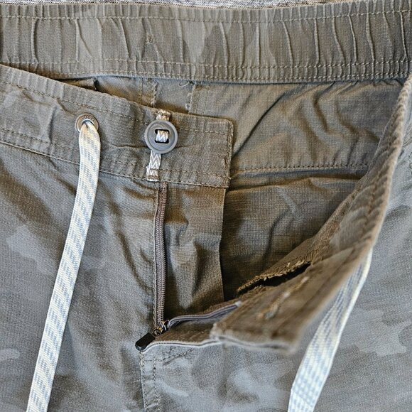 Vuori Ripstop Pants Womens Small Green Camo Drawstring Slim Fit 28x28 Hiking - Picture 4 of 9